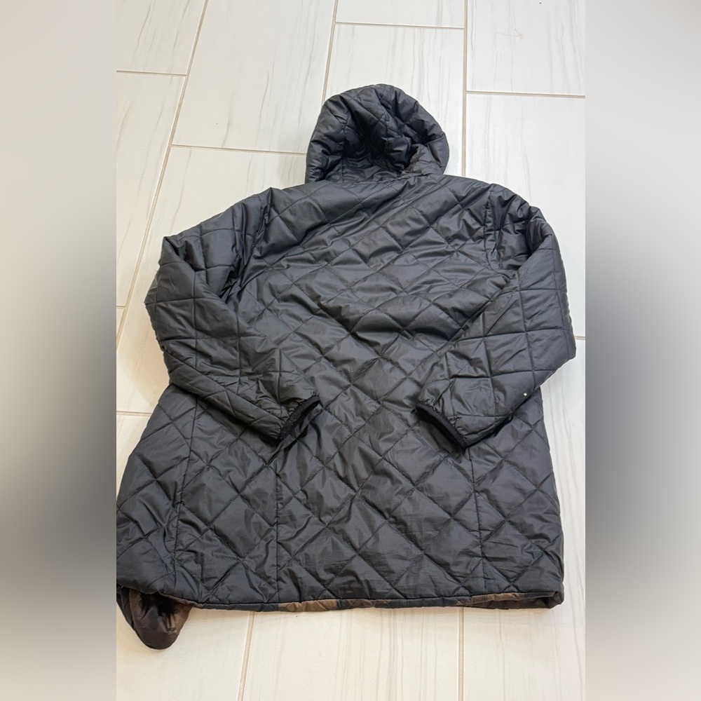 Champion feather lightweight puffer jacket reversible black large L Cargo - Picture 2 of 5